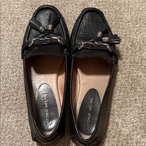 ANTONIO MELANI Black Tassel Loafers